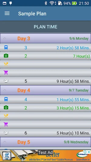 Travel Plan Screenshot 3
