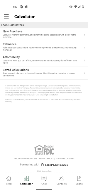 Dieterich Bank Mortgage Screenshot 1
