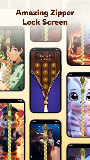 Door Lock Screen & Zip Door Screenshot 2