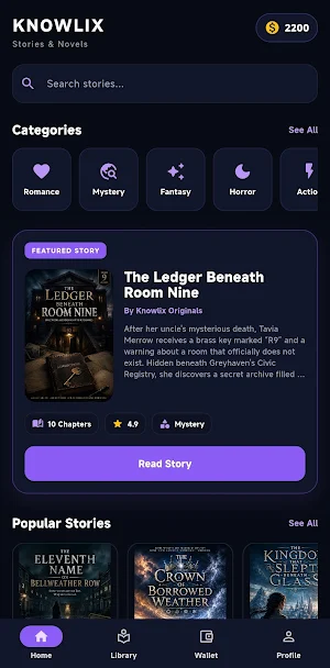 Knowlix - Stories & Novels Screenshot 0