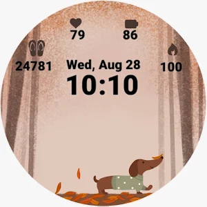 Autumn Dog Animated Watch Face Screenshot 0