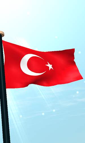 Turkey Flag 3D Free Wallpaper Screenshot 3