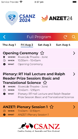 CSANZ and ANZET 2024 Screenshot 2