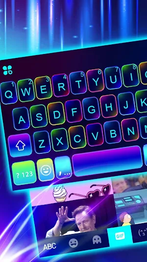 Sparkling Neon 3d Keyboard Theme Screenshot 3