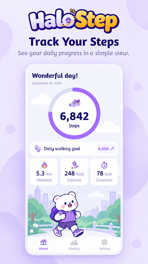 HaloStep: Walking Tracker Screenshot 0