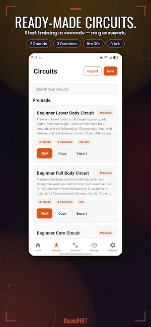 KesselHIIT Screenshot 1