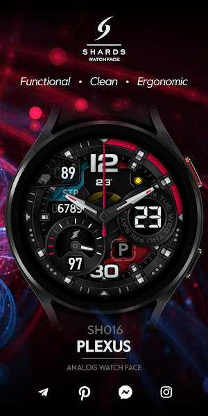 SH016 Watch Face, WearOS watch Screenshot 0