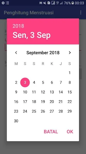 penghitung menstruasi haid Screenshot 1