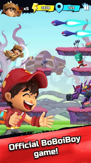 BoBoiBoy Galaxy Run: Fight Aliens to Defend Earth! Screenshot 0