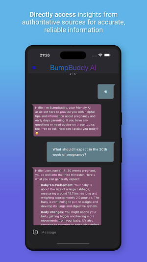 BumpBuddyAI Pregnancy Chatbot Screenshot 3