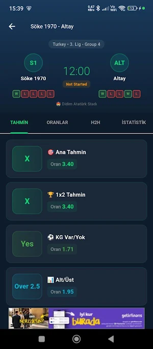 Ai Soccer Predictions Screenshot 1