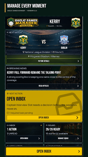 Gaelic Games Manager: Football Screenshot 0