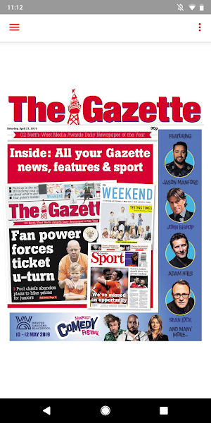 Blackpool Gazette Newspaper Screenshot 1