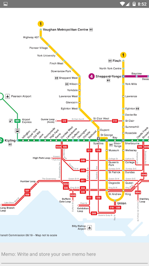 TORONTO SUBWAY AND BUS MAP TTC Screenshot 2