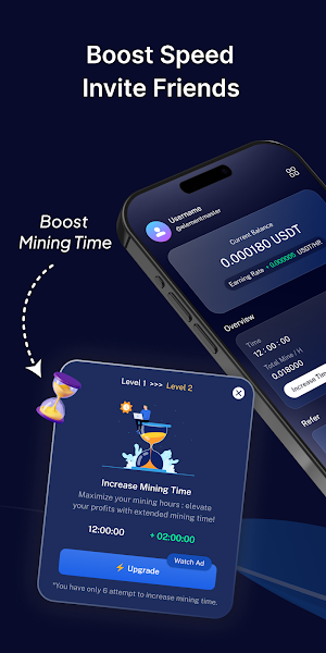 USDT Mining Simulation Screenshot 1