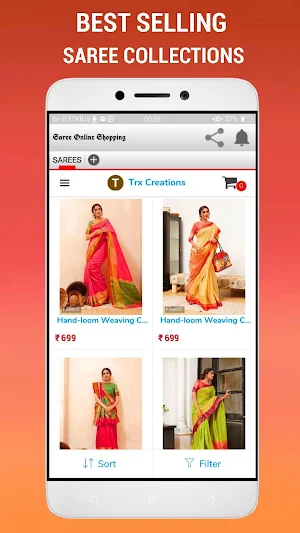 Saree Online Shopping - Buy Designer Sarees Online Screenshot 2
