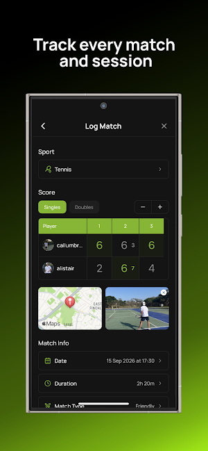 Rally: Tennis & Padel Tracker Screenshot 2
