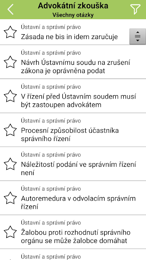 Advokátní zkouška ČAK - test Screenshot 2