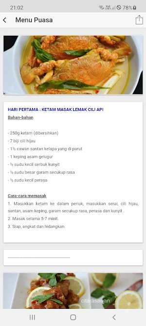 Menu 30 Hari Berpuasa Screenshot 1