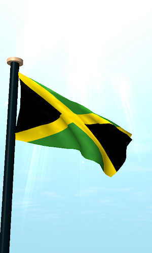 Jamaica Flag 3D Free Wallpaper Screenshot 1