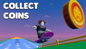 Obby Snowboard Parkour Racing Screenshot 0