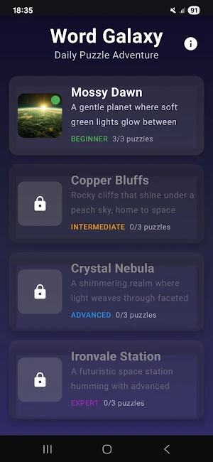Word Galaxy-Daily Puzzle Screenshot 1