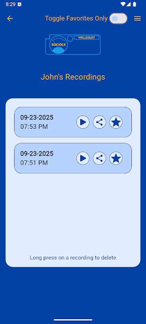 Wellesley Socio Recorder Screenshot 3