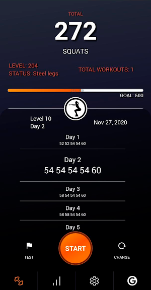 300 Squats workout plan BeStronger Screenshot 0