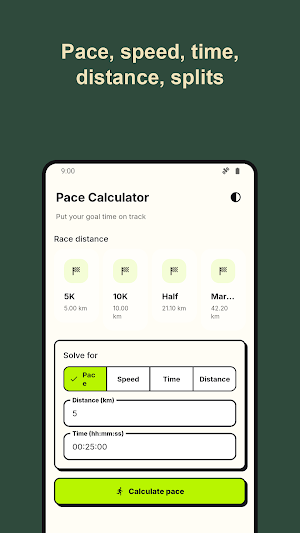 Running Pace Calculator Screenshot 1