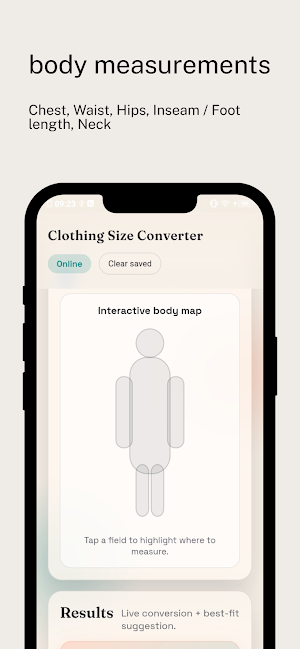 Clothing Size Converter Screenshot 3