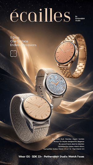 ÉCAILLES - Elegant Watch Face Screenshot 2