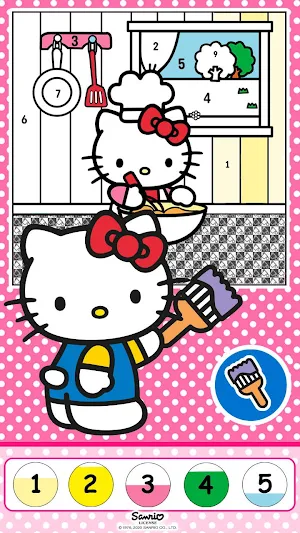 Color by Number with Hello Kitty Screenshot 0