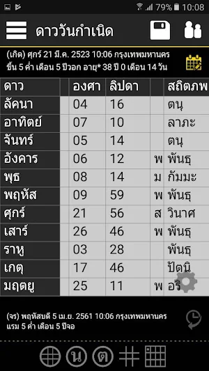 โหราศาสตร์ พลโชติ รุ่น D ชันษาจร Screenshot 2
