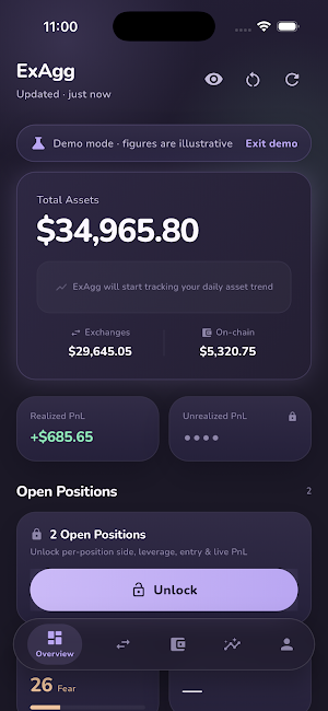 ExAgg: Crypto Portfolio Screenshot 1