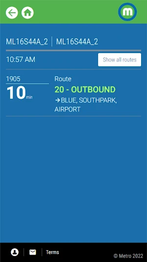 QC Metrolink BusTime Screenshot 2