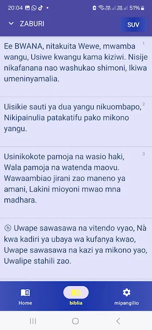 Biblia takatifu ya kiswahili Screenshot 0