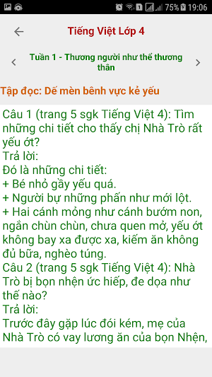Tieng Viet Lop 4 Screenshot 1