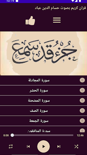 قران كريم بصوت حسام الدين عباد Screenshot 1
