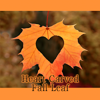 Heart Carved Fall Leaf Theme