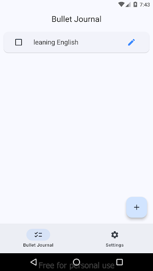 Bullet Journal Screenshot 1
