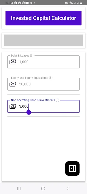 Invested Capital Calculator Screenshot 0