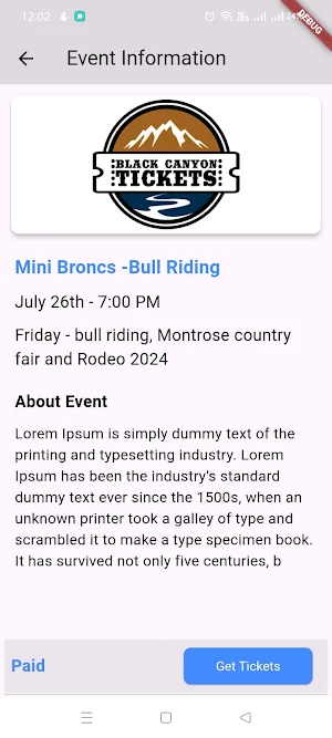 Black Canyon Ticket Screenshot 3