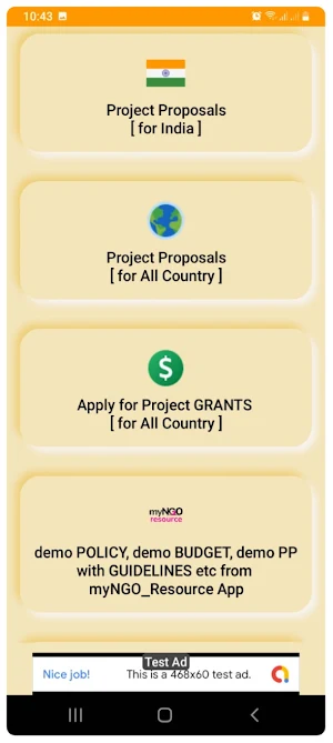 myNGO proposals Screenshot 1