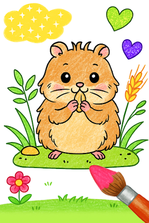 Hamster coloring game for kids Screenshot 3