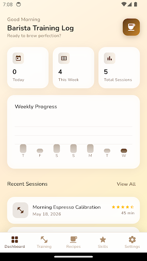 Barista Training Log Screenshot 0