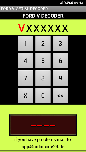 Ford V-Serial Decoder English Version Screenshot 1