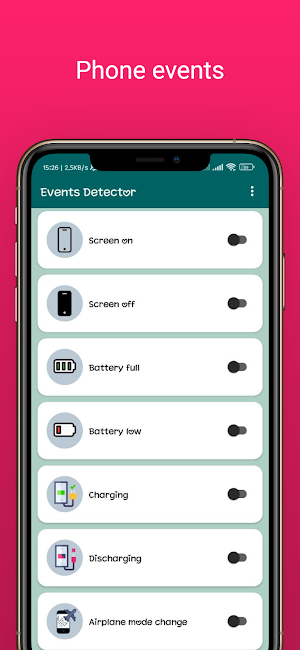Events detector Screenshot 2
