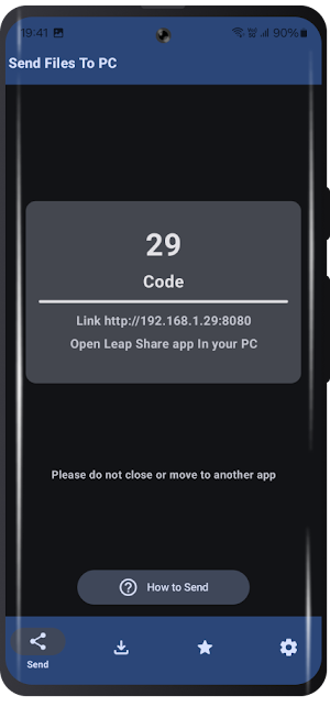 Leap Share PC File Sharing App Screenshot 2