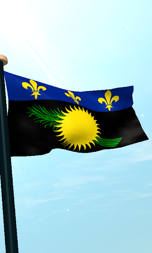 Guadeloupe Flag 3D Wallpaper Screenshot 3