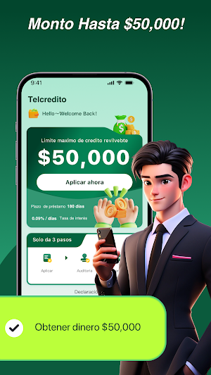 TelCredito-préstamo rápido Screenshot 0